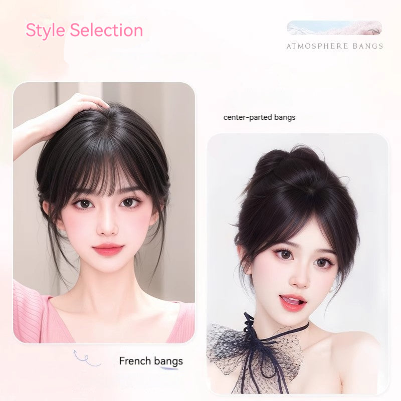 Full Human Hair 3D French Fringe Topper for Women – High Crown Volume & Fullness, Covers Gray Hair. Lightweight & Seamless.